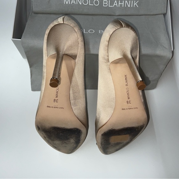 HANGISI
Champagne Satin Jewel Buckle Pumps - Picture 7 of 10